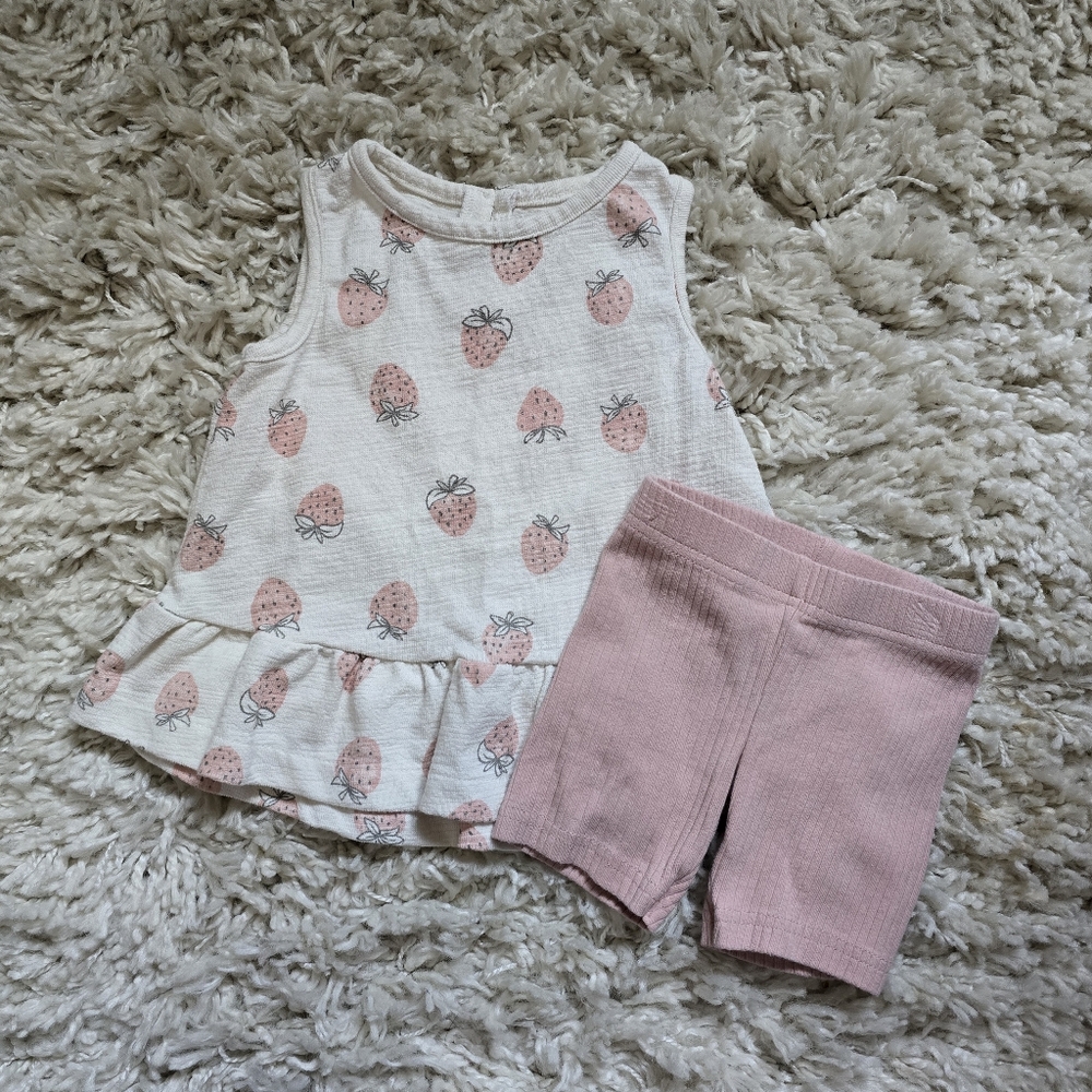Toddler Strawberry-Print Set